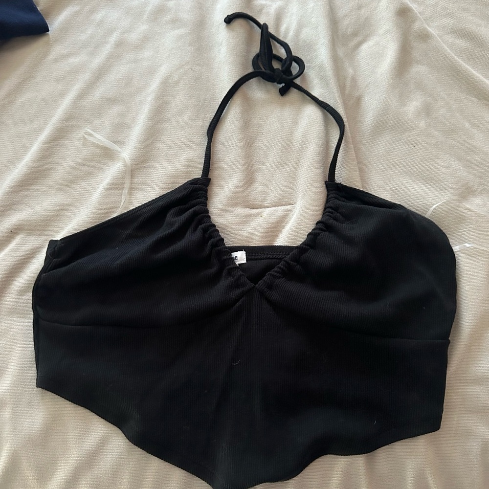 Garage Black Halter Neck Women's Top